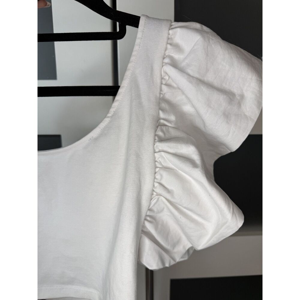 Zara one shoulder ruffle crop top - Picture 5 of 6
